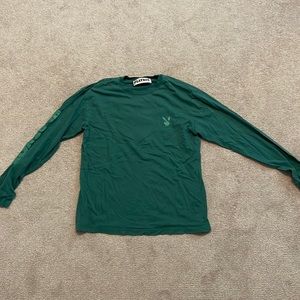 Dark green playboy shirt